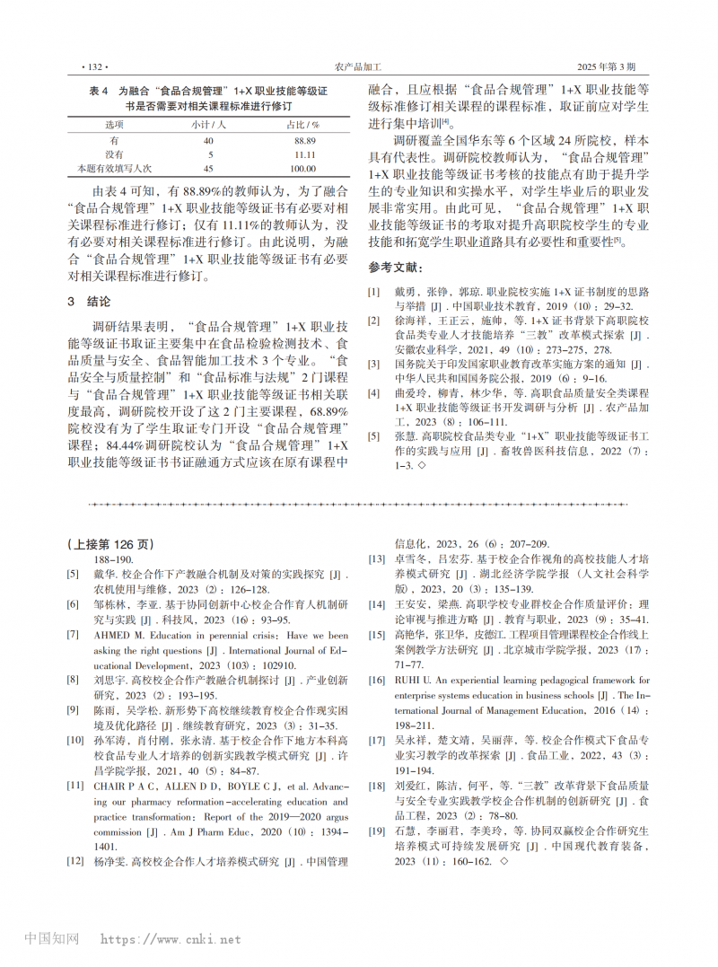 高職院校“食品合規(guī)管理”1+X 職業(yè)技能等級證書調(diào)研與分析_05